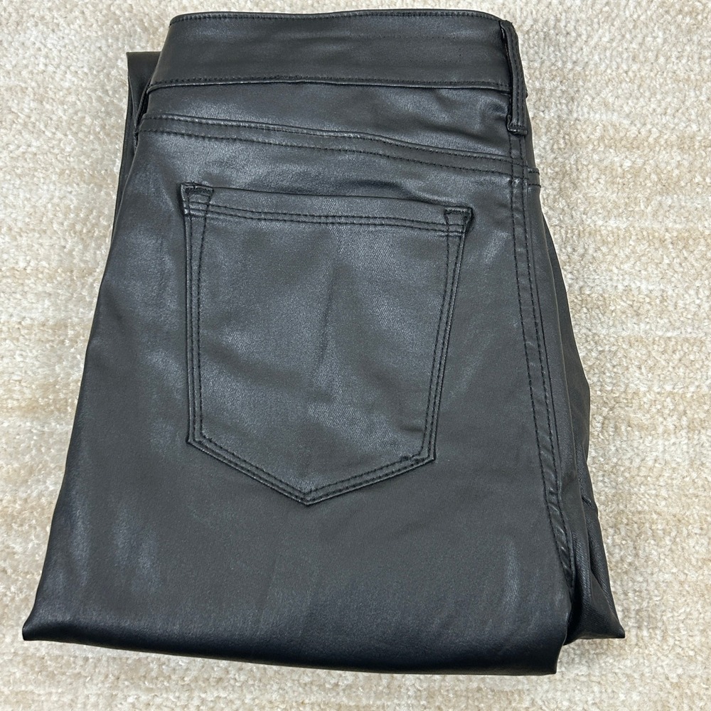 Social Standard Sanctuary Faux Leather Ankle Skinny Pants Minimalist Black 12 L